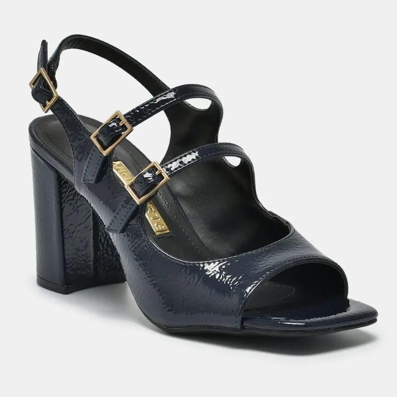 Sandália Slingback Salto Alto Azul 139-003-01 38