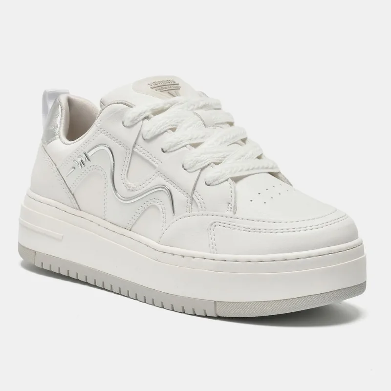 Tênis casual Branco e prata 306-002-03 38