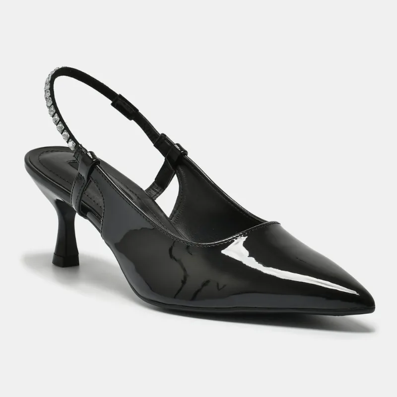 Sapato Slingback Preto 155-018-02 36