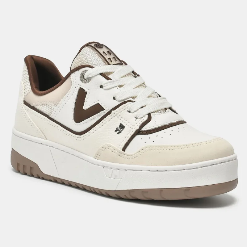Tênis Casual Bege e branco e cafe e off white 042-027-19 38
