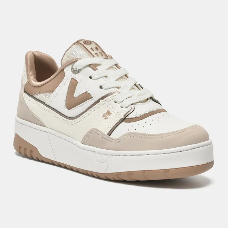 Tênis Casual Bege e branco e creme e marrom 042-032-29 33