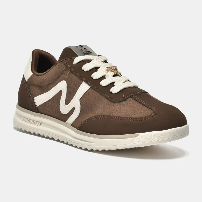 Tênis casual. Cafe e off white 226-009-11 33