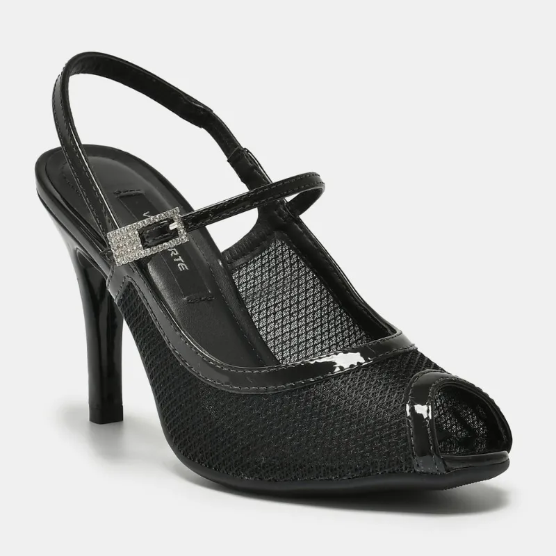 Sapato Peep Toe Preto 310-006-01 36