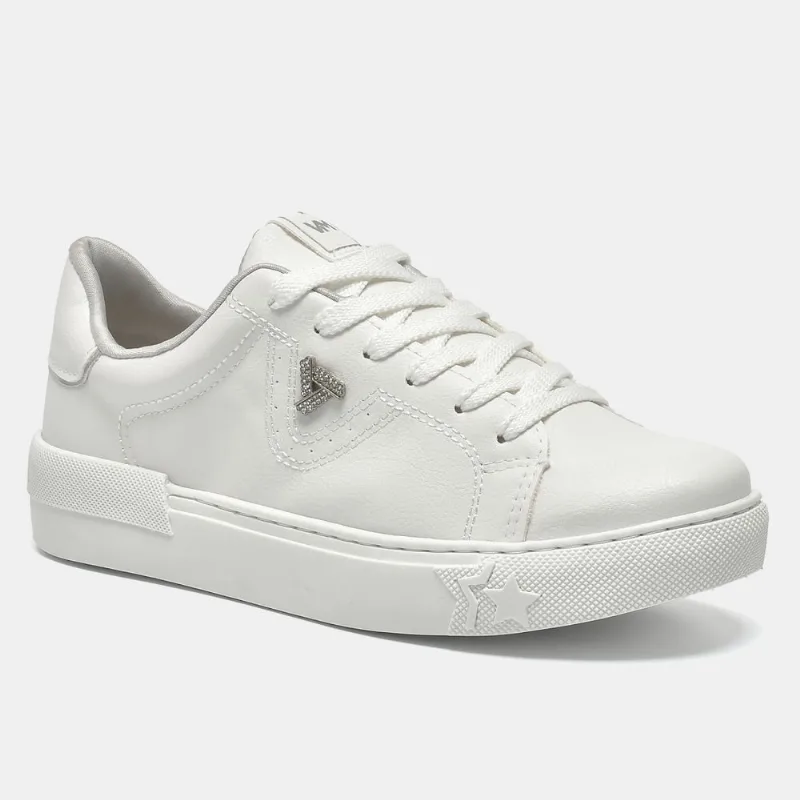 Tênis Casual Branco e prata 122-018-01 39