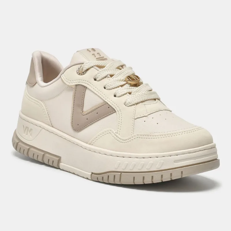 Tênis casual Cinza e dourado e off white 219-006-02 39