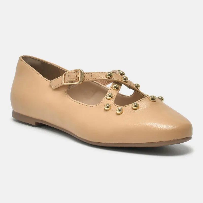 Sapatilha Bailarina Bege 038-010-01 34