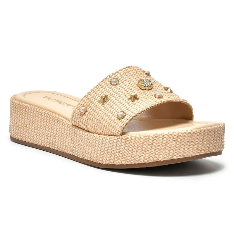 Papete Feminina Via Marte Bege 312-007-01 35