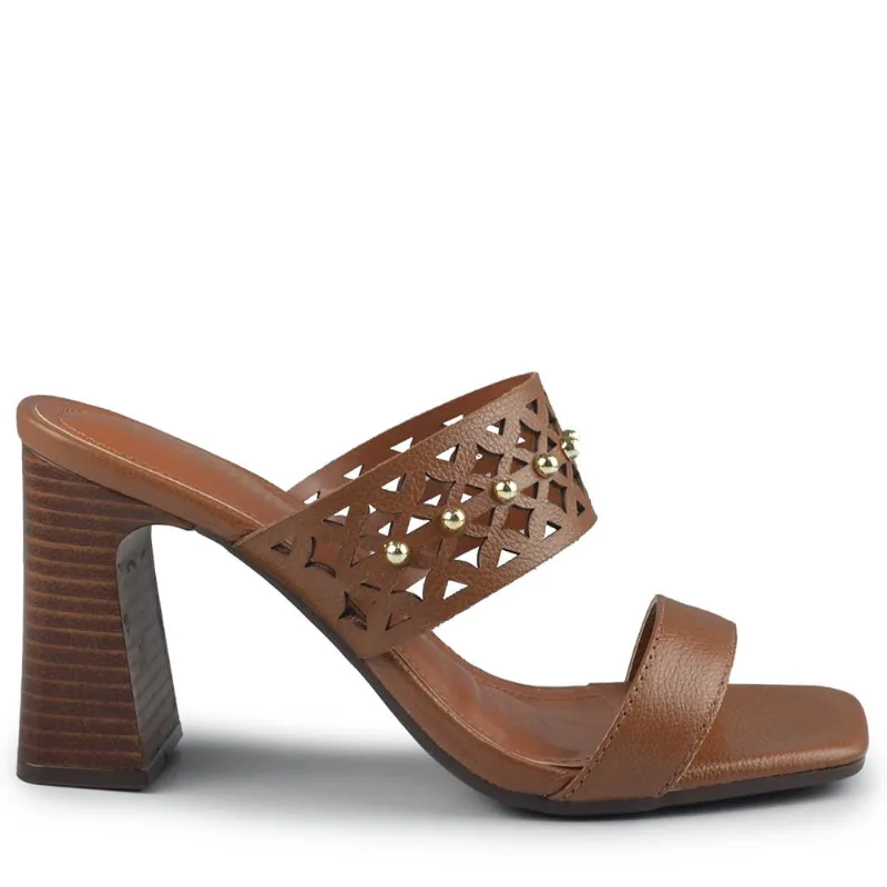 Tamanco Via Marte Feminino 319-008-01 CAPRI CARAMELO 33
