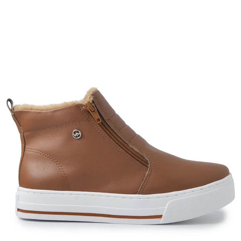 Tênis Casual Via Marte Feminino 030-001-02 NP/PELO CARAMELO 36