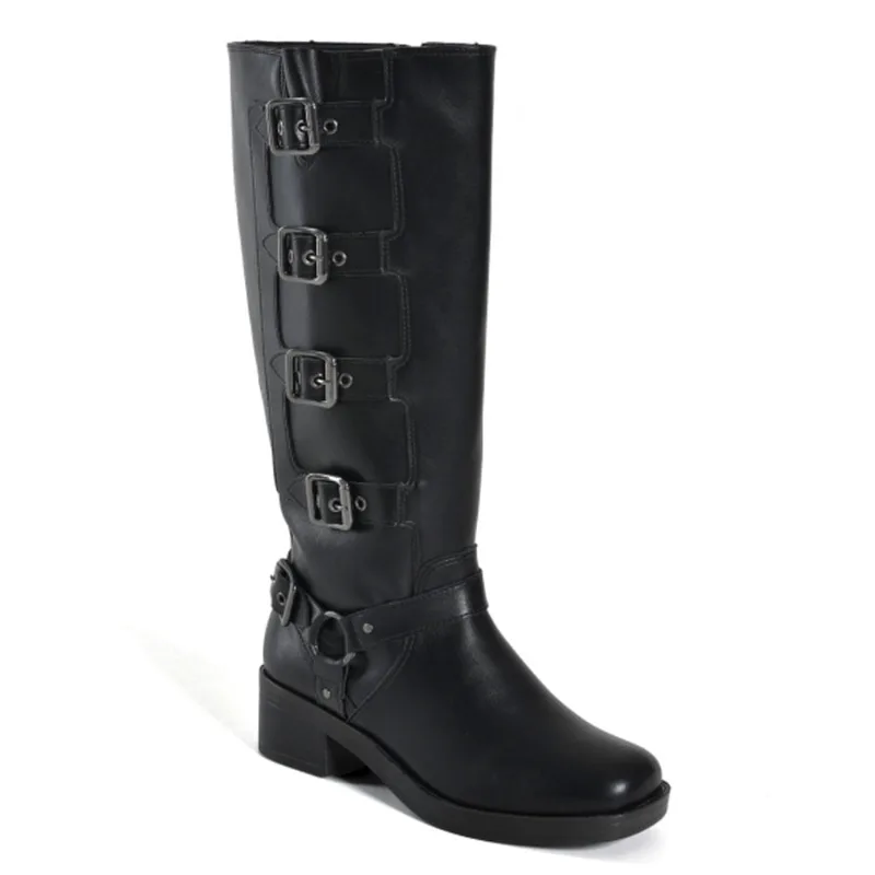 Bota de Cano Longo Feminina Via Marte Preto 035-016-01 34