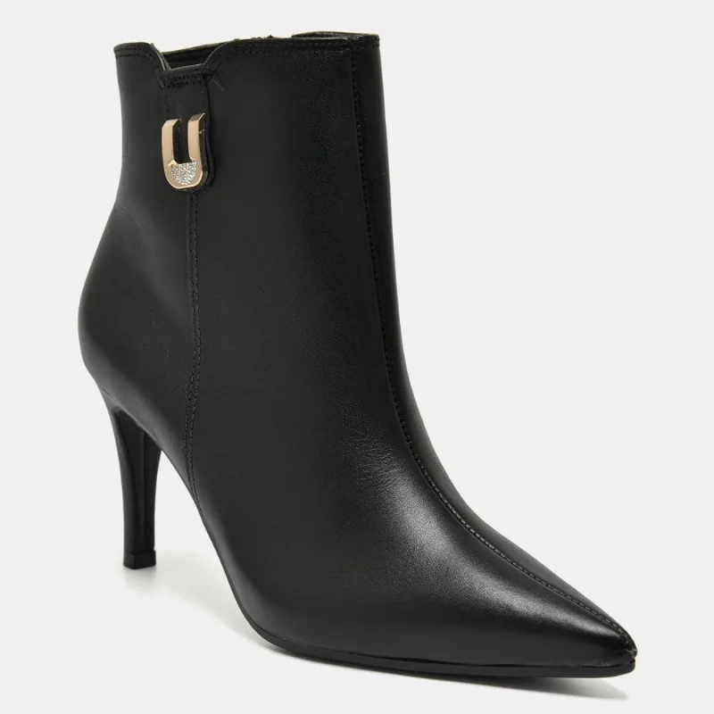 Bota social couro Preto 345-004-01 33