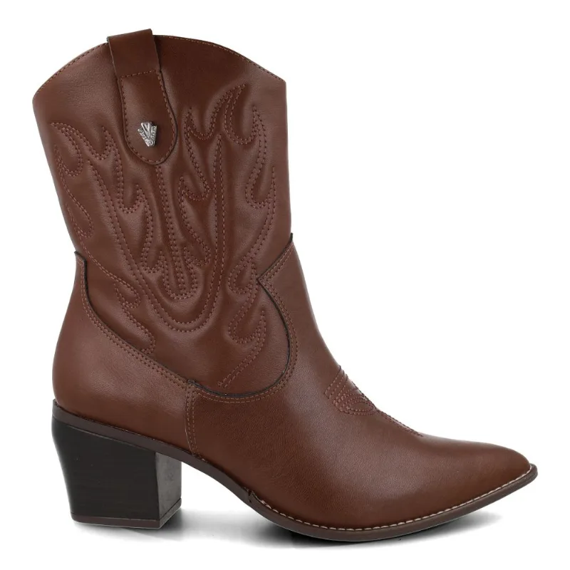 Bota Via Marte Western Marrom Dark Feminina 36