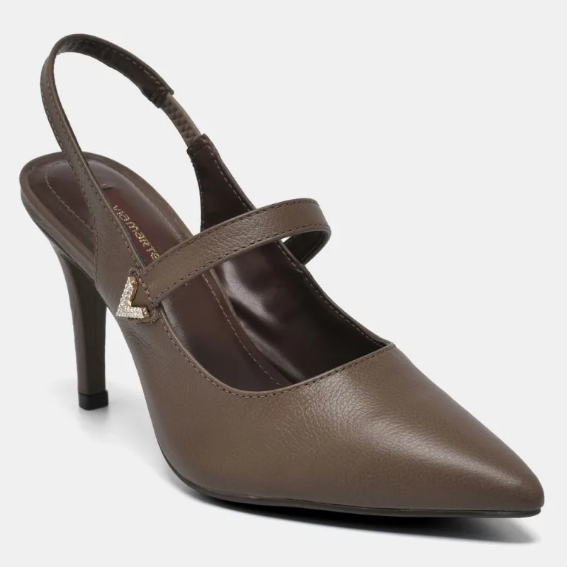 Sapato Slingback Marrom 348-004-01 34