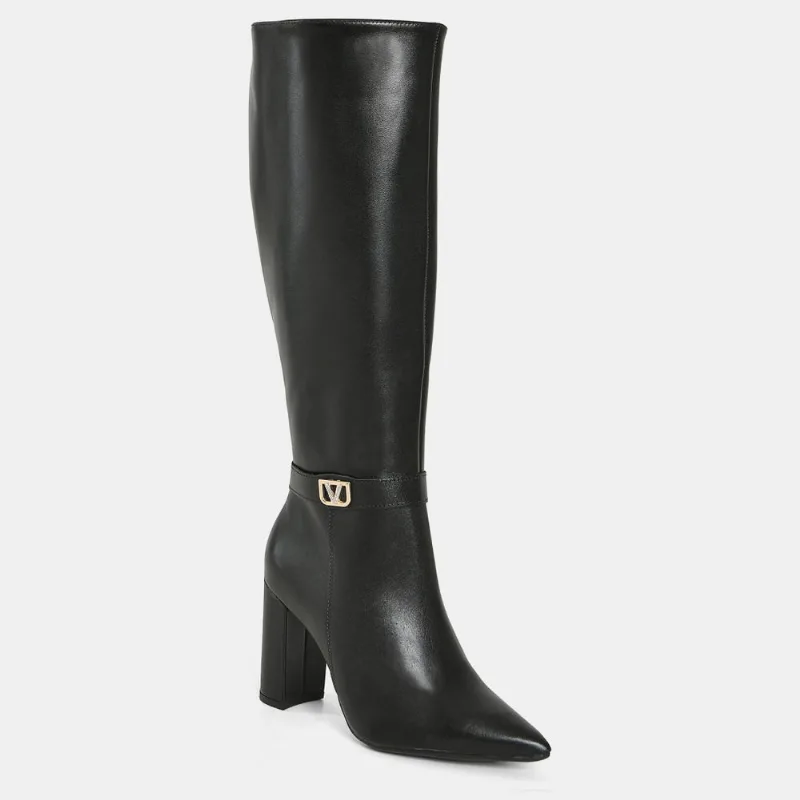 Bota Social de Couro Preto 063-022-01 38