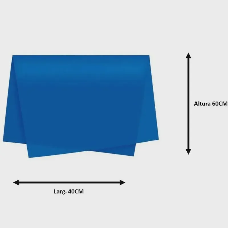 Papel seda 40X60 azul escuro