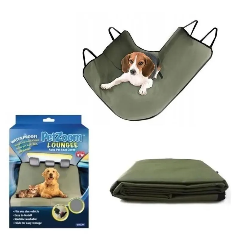 Capa Banco Dobravel Pet Protetora Cachorro Gato Forro Carro Verde Verde
