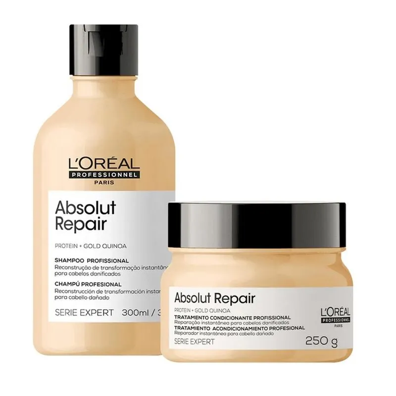 Kit Shampoo E Máscara Loreal Absolut Repair Home Care