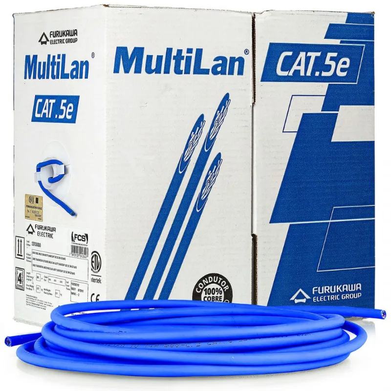Cabo de Rede Furukawa Cat5e Anti Chama - 85 Metros - Cirilo Cabos
