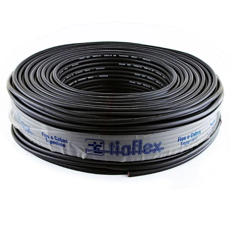 Cabo Coaxial Digital 75 Ohms Blindado Cristal - 60 Metros
