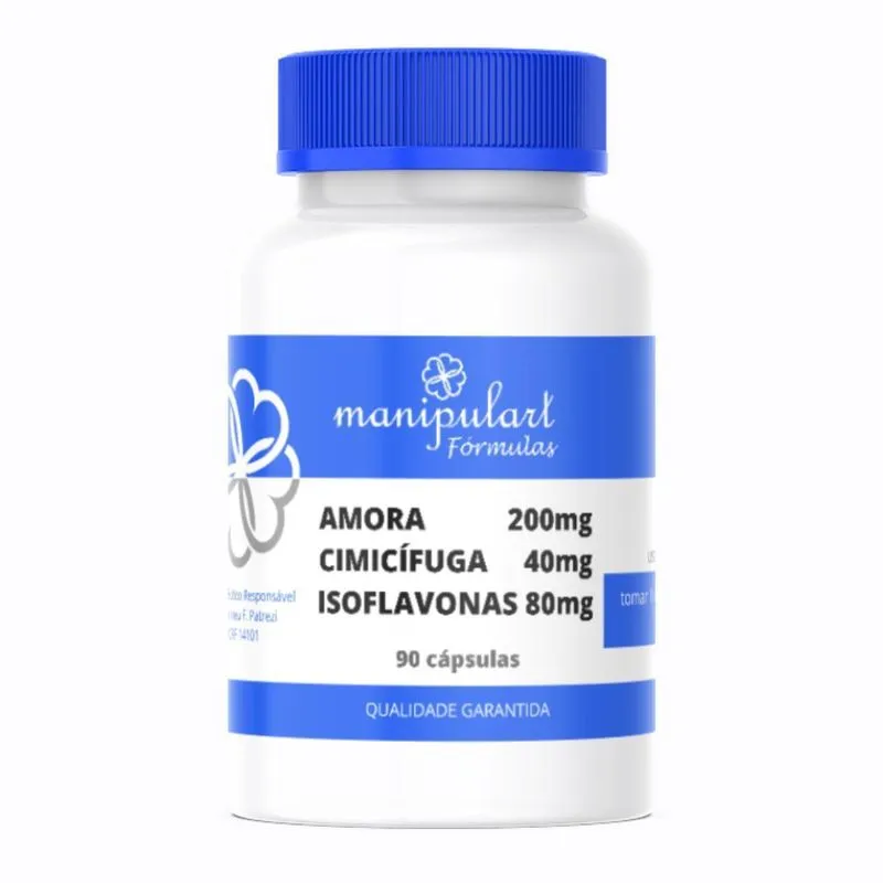 Amora 200mg + Cimicífuga 40mg + Isoflavona 80mg 90 Cápsulas