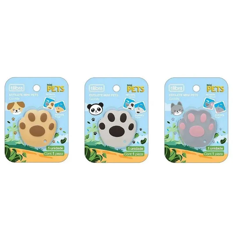 Kit c- 3 Mini Estilete Pets Tilibra