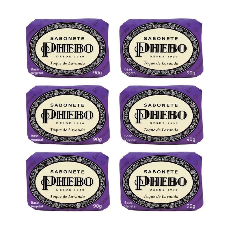 Kit Sabonete Phebo Toque De Lavanda 90g Glicerina Vegetal
