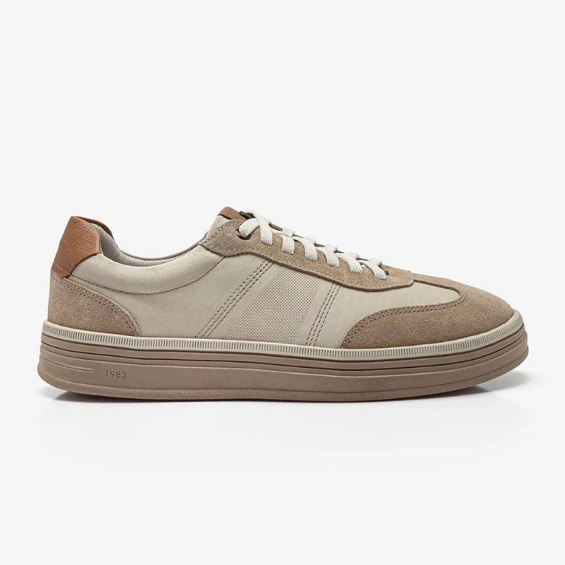 Sapatênis Couro Loen Creme/Bege-Creme-40
