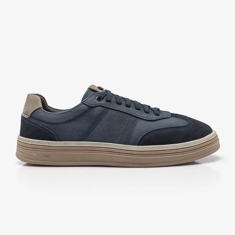 Sapatênis Couro Azul Loen-Azul-40