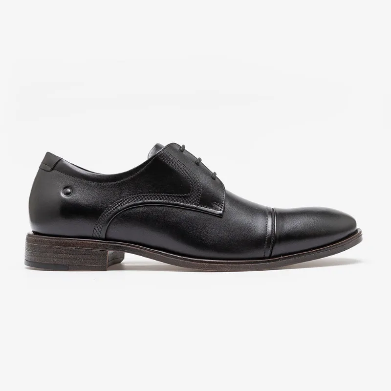 Sapato de Couro Smart Comfort Madison Hi-Soft 32 Preto Cadarço-Preto-42
