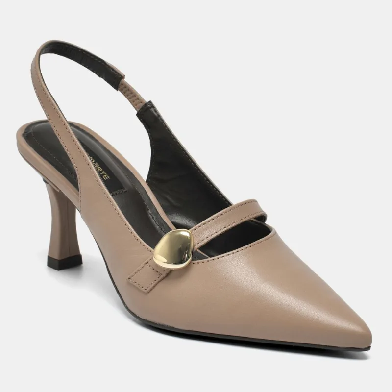Sapato Slingback Marrom 350-004-01 34