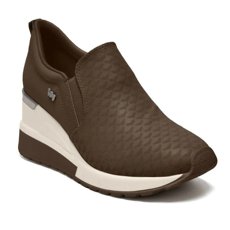 Tênis Via Marte Anabela Slip On Feminino Marrom 37