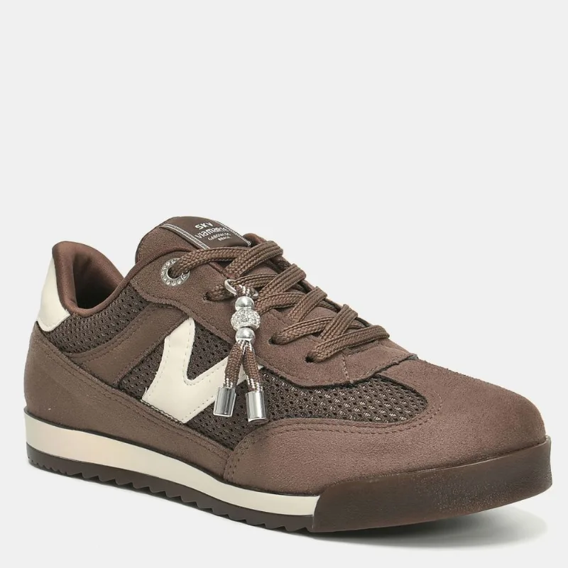 Tênis Casual com Pingente Marrom e off white 237-023-02 34