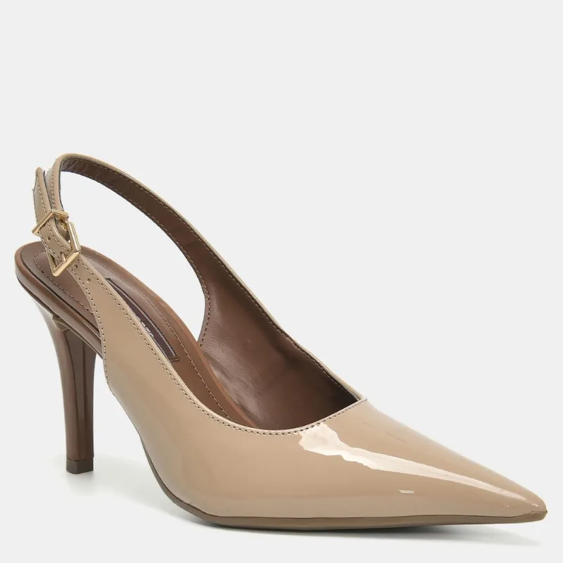 Scarpin Slingback Salto Fino Marrom 391-006-01 40