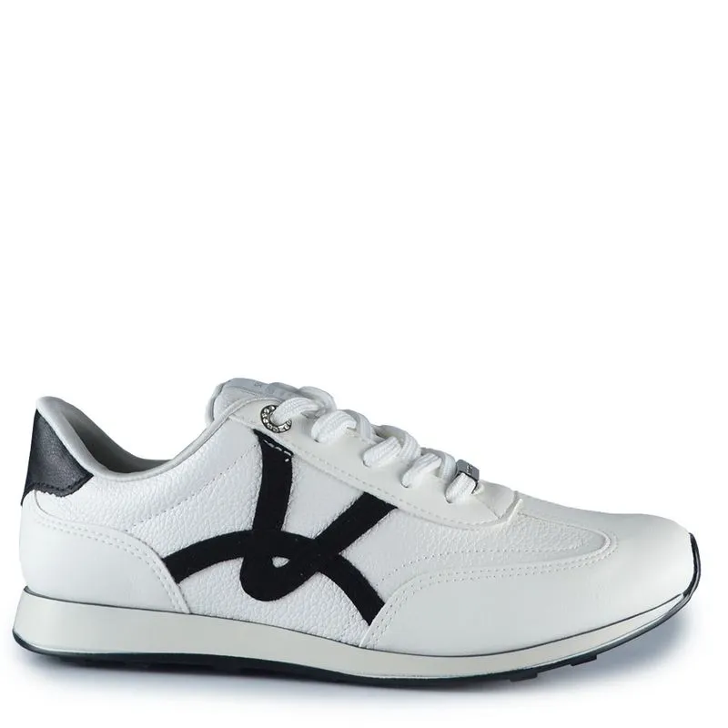 Tênis Casual Feminino Via Marte 389-001-01 NP MILK/BCO/PTO 35