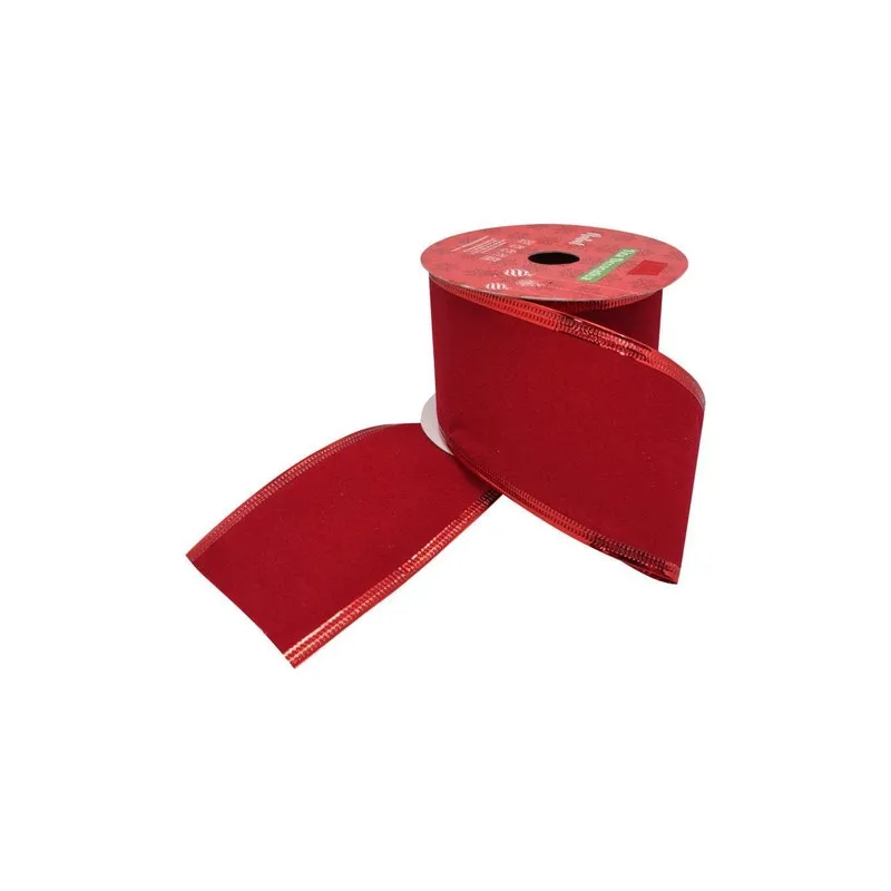 Fita Aramada Veludo Vermelho 6.3cm X 9.14cm