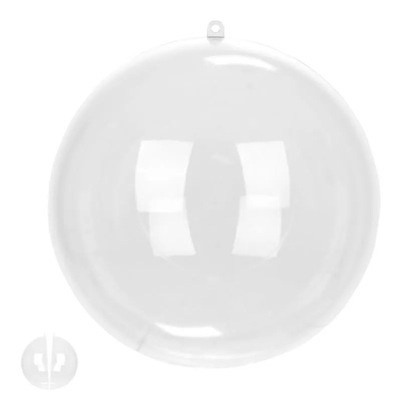 Bola Decorada Natal Porta Retrato Plt. (Transparente) 16cm (Florarte)