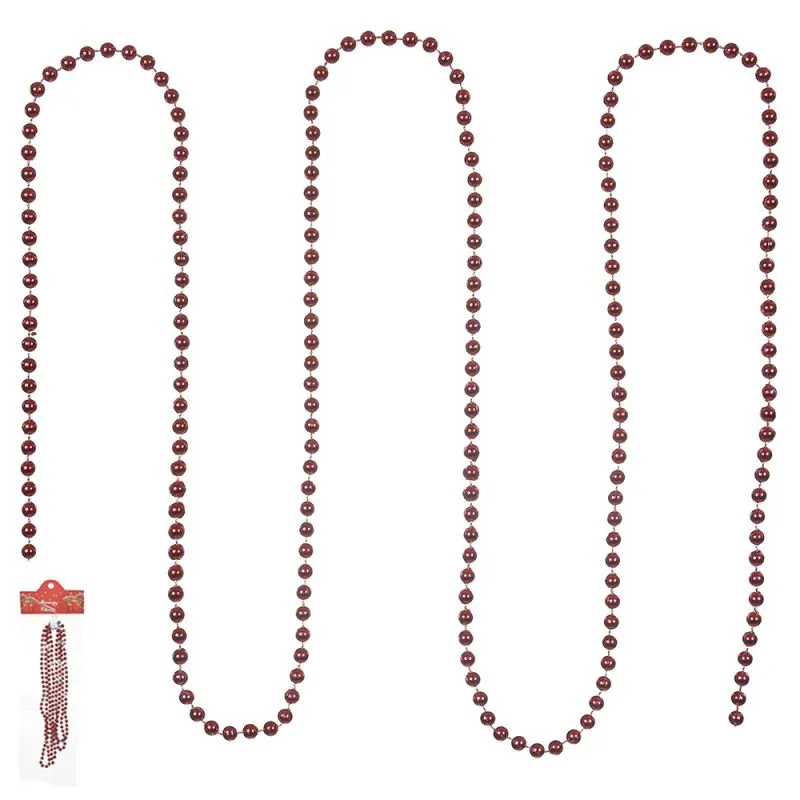 Enfeite Natal Cordao Bolinha (Vermelho) 2m (Florarte)