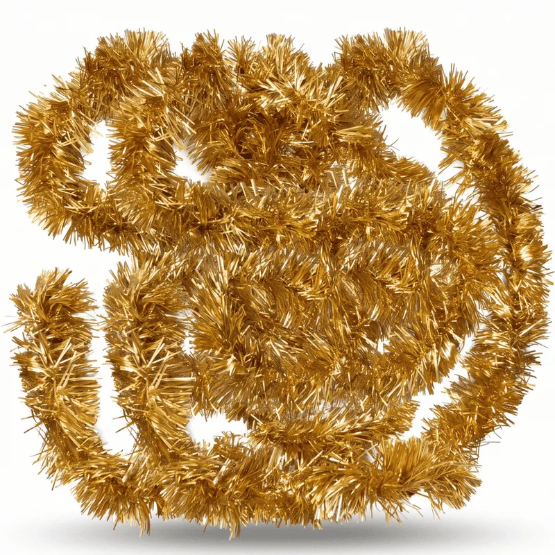 Festão Metalizado Dourado Fosco com 6 Fitas - Florarte UNICA