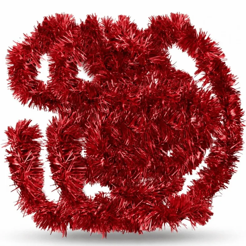 Festão Metalizado Vermelho Fosco com 6 - Florarte UNICA