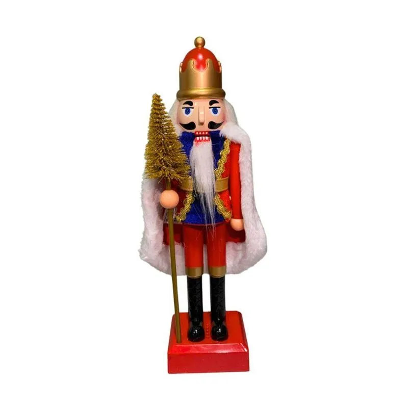 Boneco Decorativo Quebra Nozes Com Led E Som Vermelho Florarte