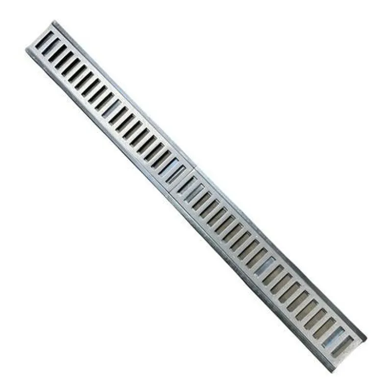 Ralo Linear 10x100 Coleta Agua Pluvial Grelha Alumínio-2 Pçs