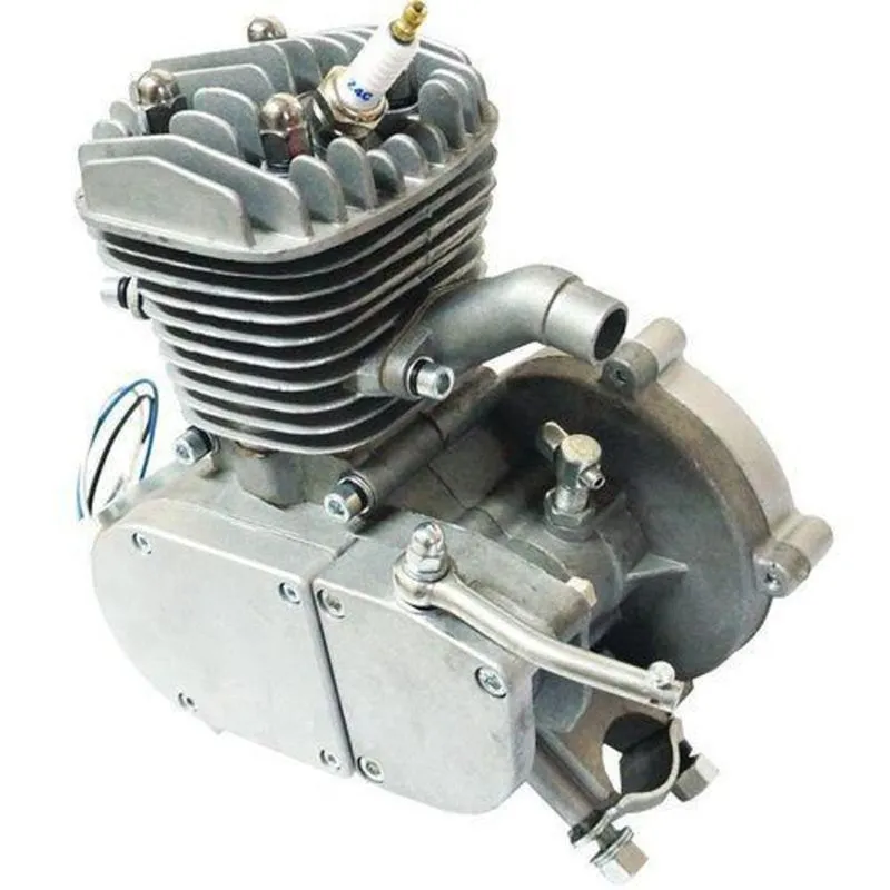 Kit Motor 80Cc Bike Motorizada 2T Bicicleta Prata