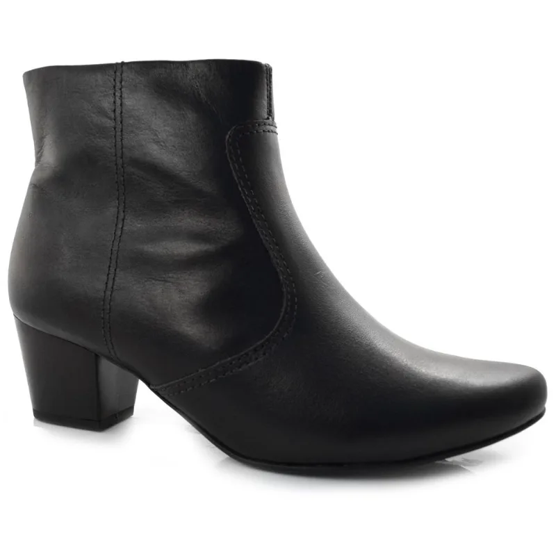 Ankle Boots Feminino de Couro Usaflex Preto Q6689 36