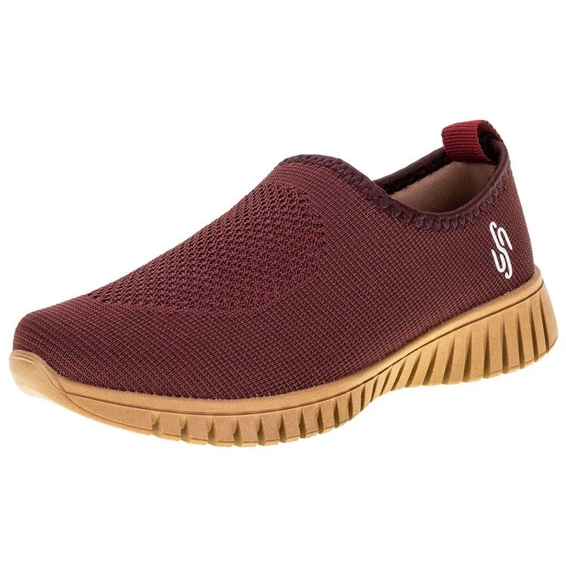 TÊNIS FEMININO GASPEA TRICOT USAFLEX - AE2208 42 / VINHO