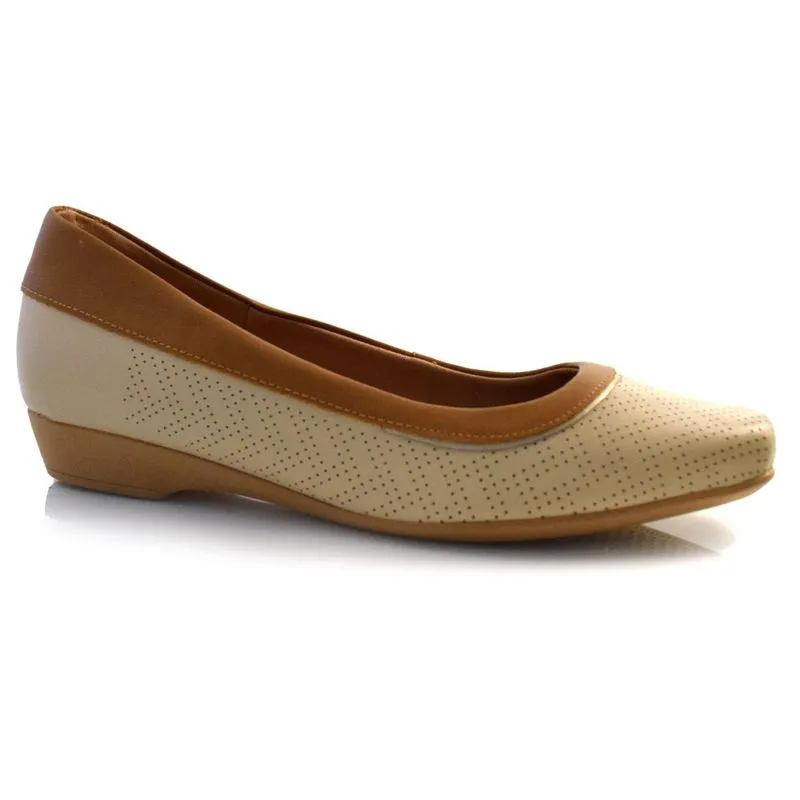 Sapatilha de Couro Feminina Usaflex Creme MM1602 36