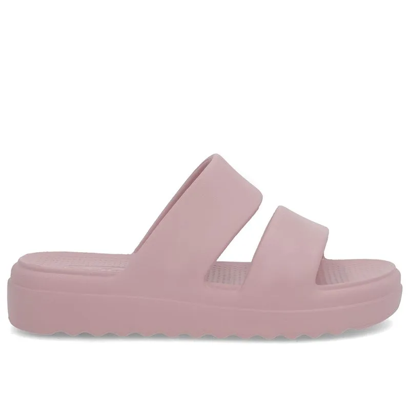 Chinelo Slide Bege Rose Poofy Tiras Eva 36