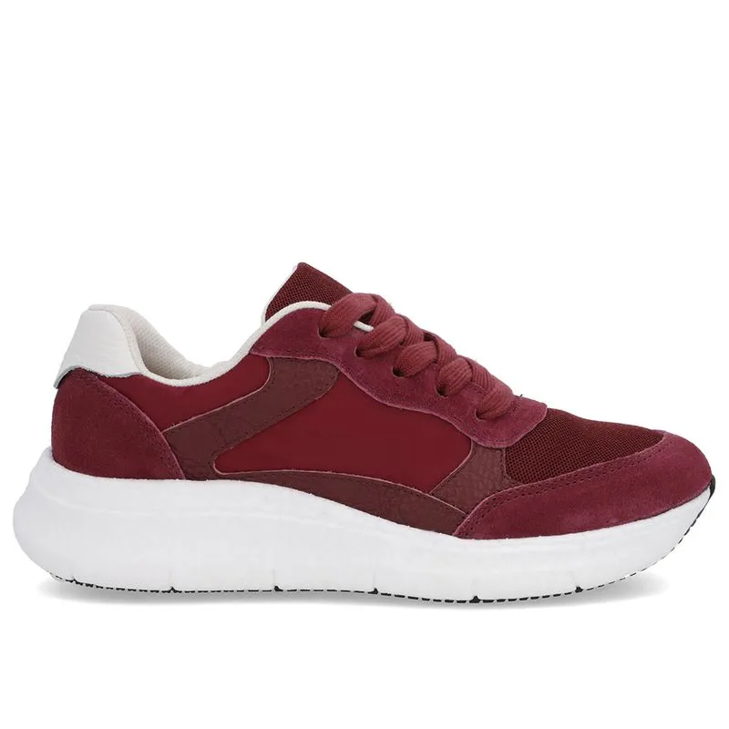 Tênis Vermelho Couro Cadarço 37