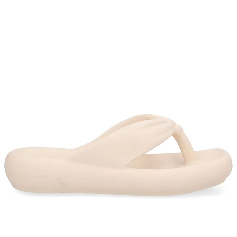 Chinelo Branco Off-White Poofy Bico Quadrado Eva 38