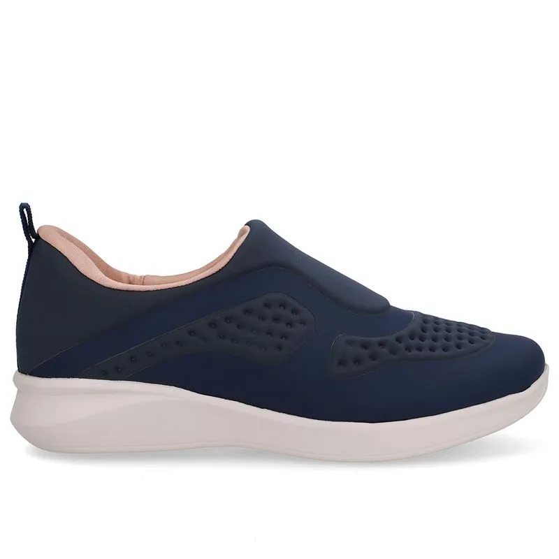 Tênis Slip On Elastano Azul 34