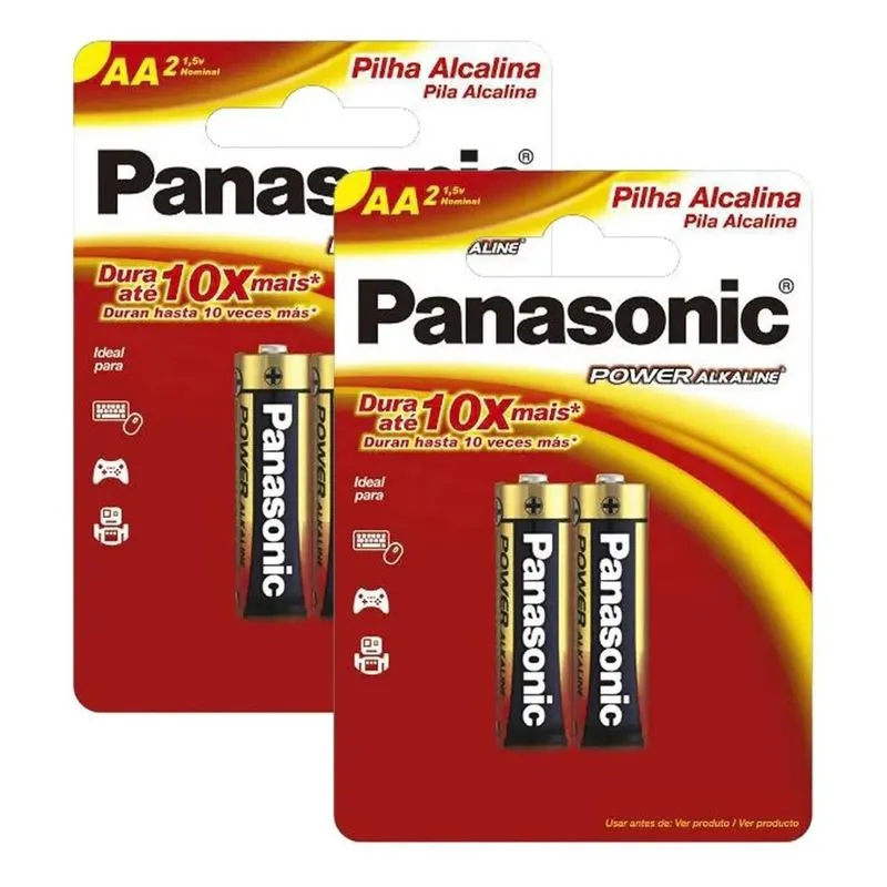 Pilha Aa Alcalina Panasonic Kit C/4 Pilhas Aa Xbox